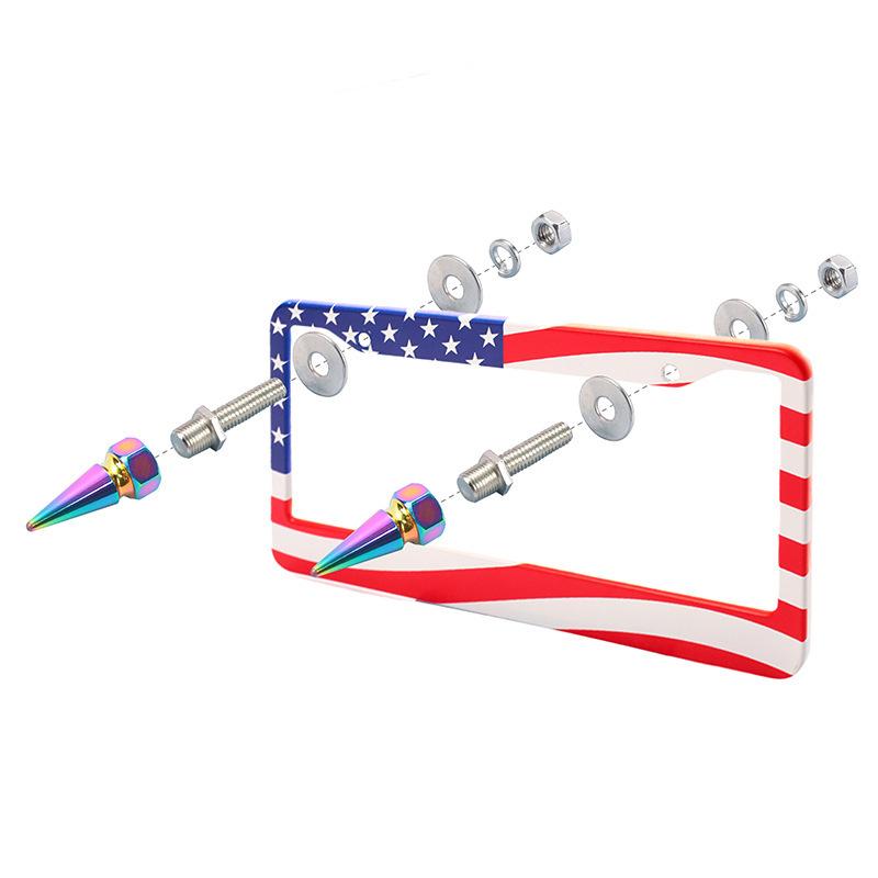 4pcs M6 License Plate Screw Frame Nut Nut Fixing Tool 6-point Pointed Nose Universal Thread Hole Diameter License Plate Number