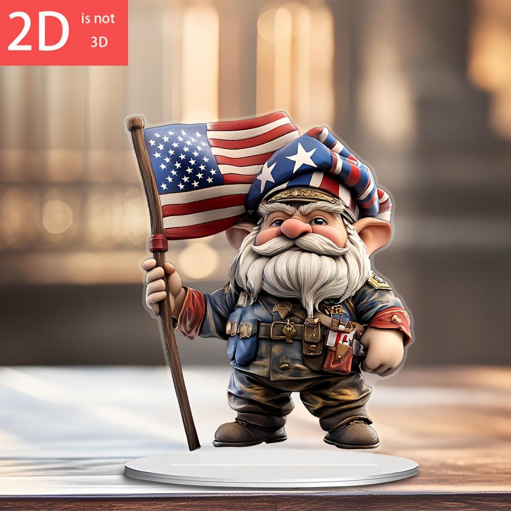 Independence Day Ornament,American Flag,2D Flat,Acrylic Decoration,Home Living Room,Entryway Crafts,Creative Ornament