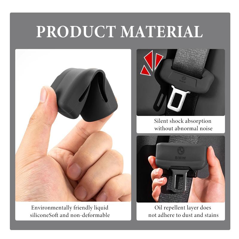 HINB3 Car Seat Belt Silicone Anti Scratch Protector Cover Accessories For BMW M3 M5 X3 E93 F10 F20 F30 F40 F15 F25 F26 F31 F49 F86
