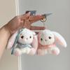 Vintage Bunny Plush Pendant: Adorable Schoolbag Charm & Keychain