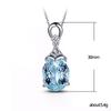 Подвеска из морского голубого циркона – Элегантный подарок на День святого Валентина, цепочка для ключицы
