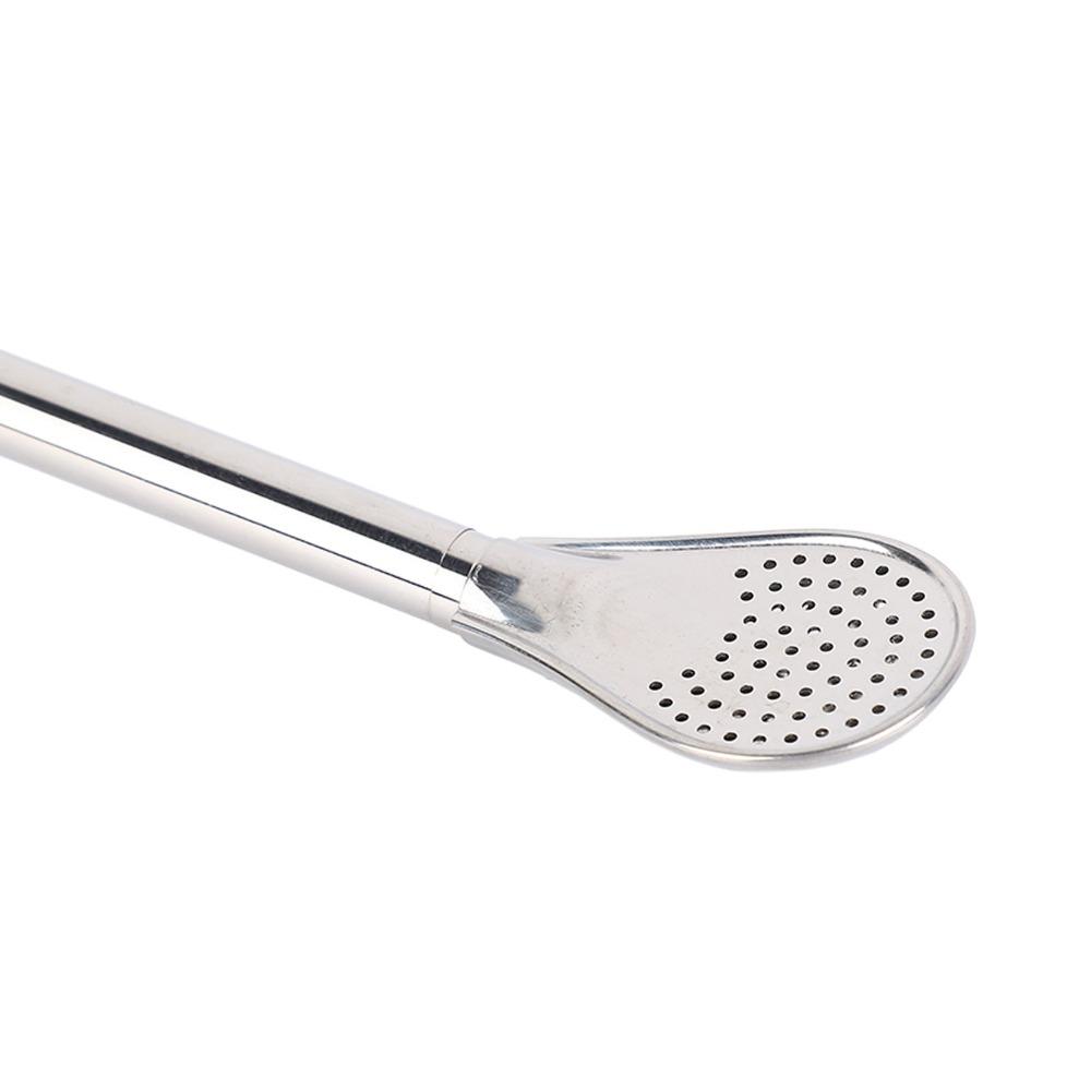 Filter Tip Stainless Steel Straw Spoon Drinking Filter Spoon Straw For Gourd Drinking