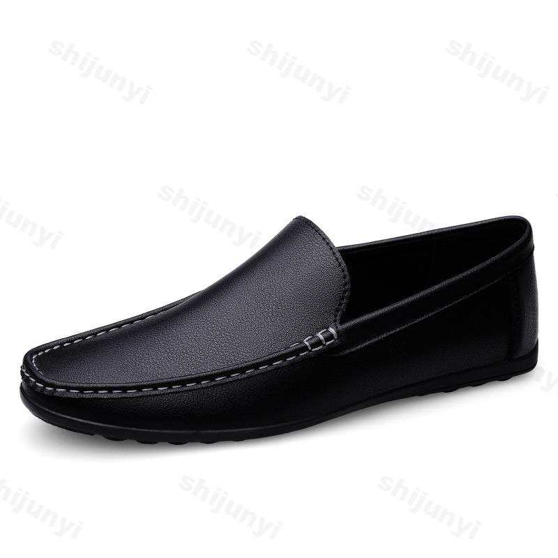 Mens Shoes High Quality 2025 Fashion New Loafers Comfort Leather Shoes White Men Autumn Casual Shoes Mocassin Plus Size 47