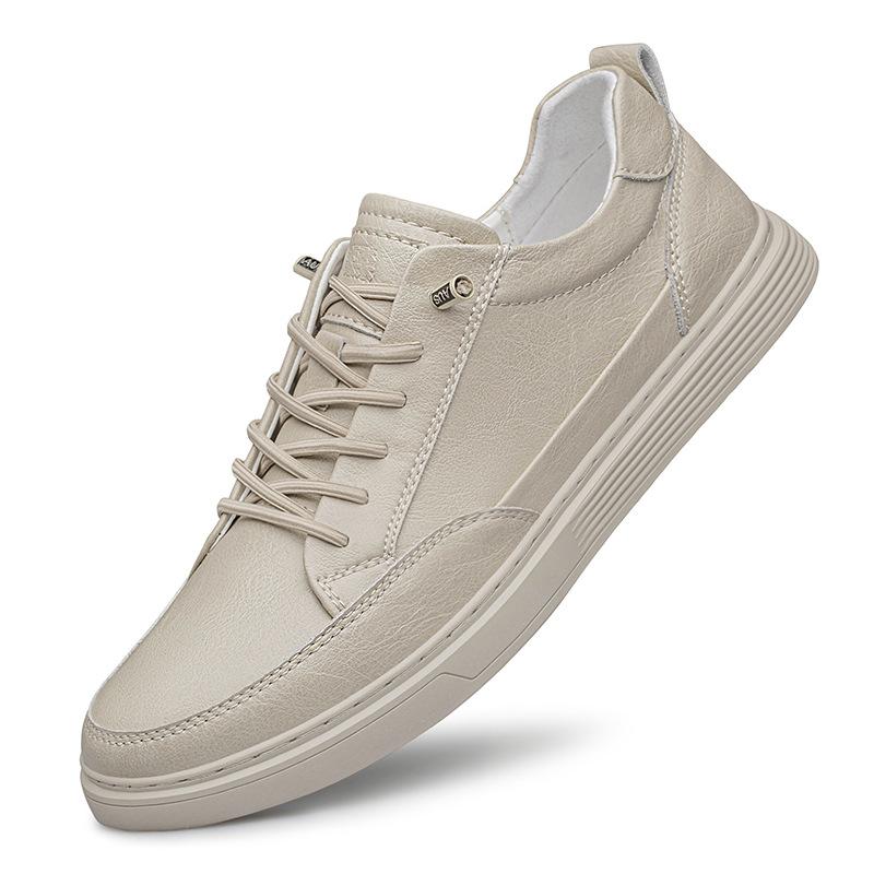 New Men's Leather Casual Shoes Summer Fashion Lightweight Comfortable Platform Shoes Loafers Male British Flats Shoe Sneakers