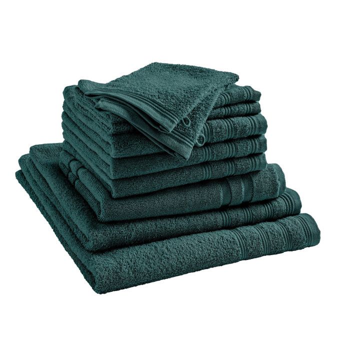 Pack complet 10 pièces "Spa" salle de bain / 400 gr/m² - "Spa" Emeraude
