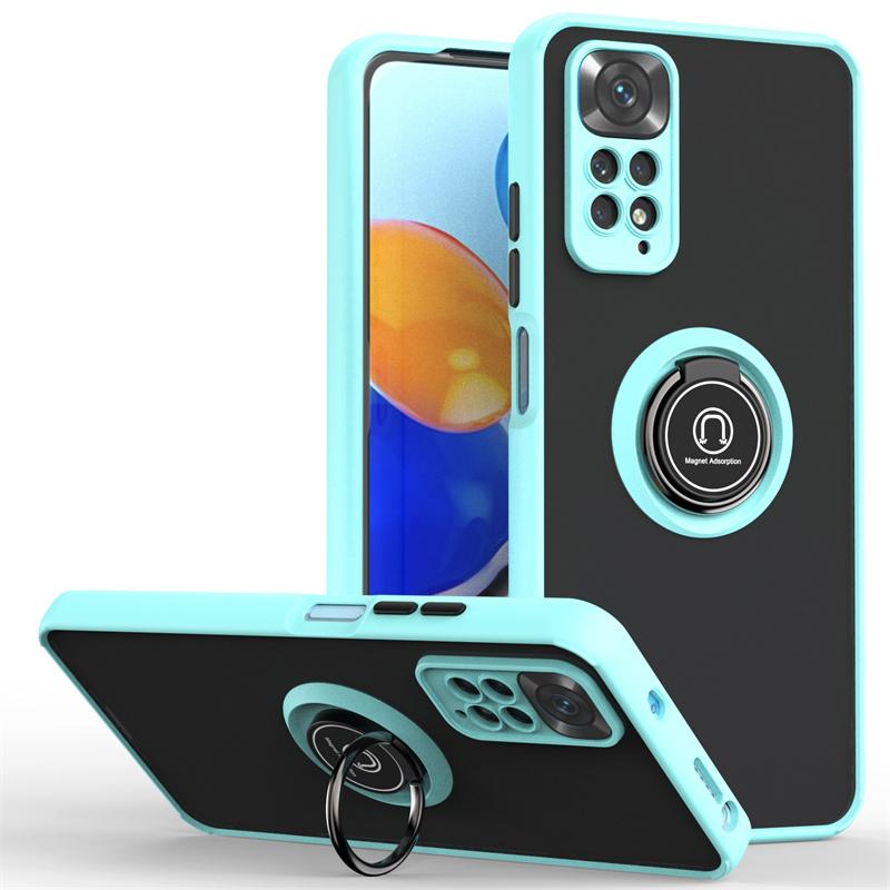 Для Xiaomi Redmi Note 11 11S чехол магнитное кольцо подставка держатель бронированный чехол для телефона для Redmi Note11 11E Pro 11Pro жесткий чехол для ПК задняя крышка
