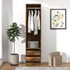 VidaXL Wardrobe with Drawers Smoked Oak 50x50x200 Cm Engineered Wood 815348