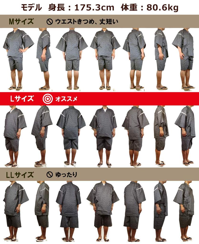 Мужской джинбей из ткани сидзима от Эдотэн (Камавану) - Прохладная летняя одежда, 100% хлопок, оригинальный принт, темно-синий, размер M