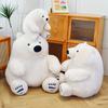 Simulated Polar Bear Doll Little White Bear Plush Toy Pillow Children's Doll Girl's Birthday Gift