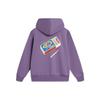 Li Ning Phil Hackett Collaboration Series Matchstick Pattern Fleece Warm Loose Pullover Hoodie Unisex Hoodies Dark-Crystal-Purple AWDT953-2