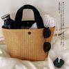 Сумка-тоут Yino, Сумка-корзина, Женская сумка, Плетеная из соломы, Повседневная, Простая, Маленькая, Стильная, Милая, Легкая, Пляжная сумка, Для поездок на работу