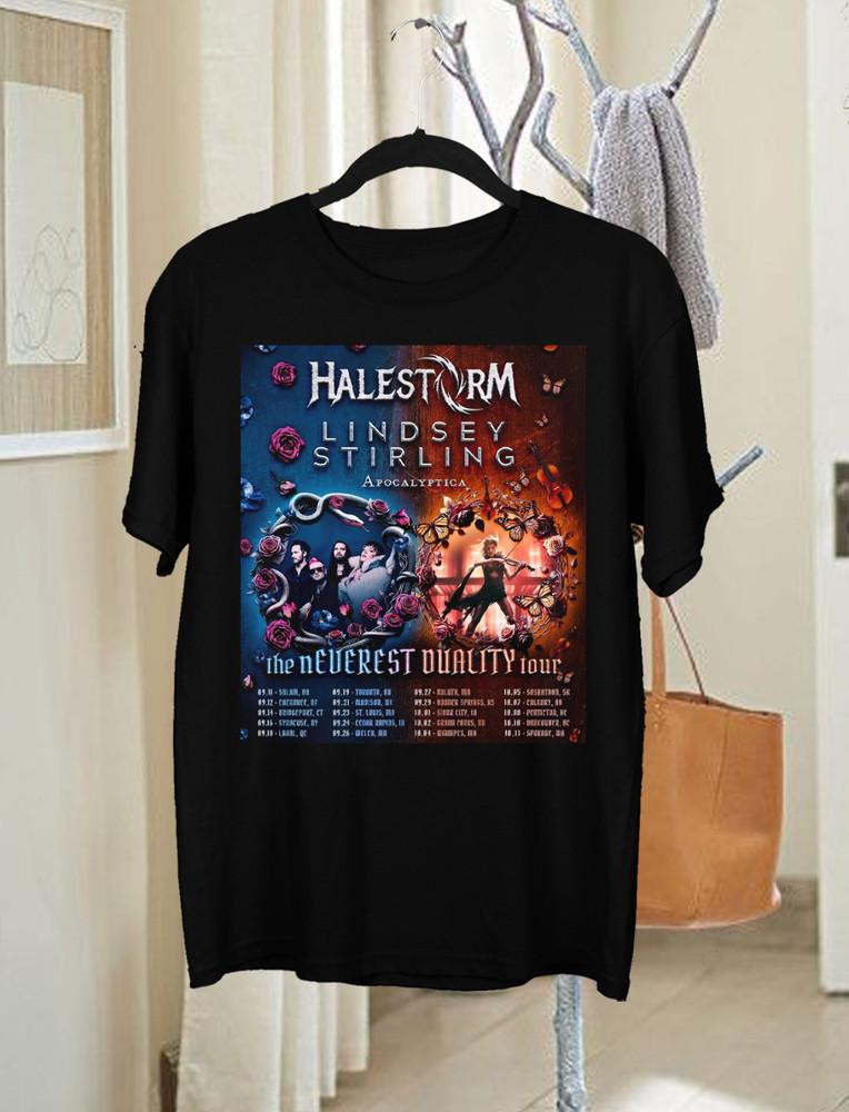 NEW Halestorm 2025 Tour Short Sleeve Black All Size Tee Shirt Unisex T-Shirt