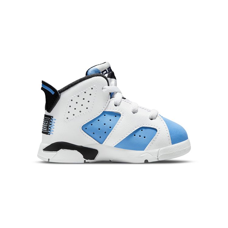 Air Jordan 6 Retro TD UNC Home Детские кроссовки Синий Университет-Синий Белый DV3606-410