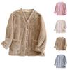 Ladies' Casual And Comfortable V-neck Warm And Plush Home Clothes Cardigan Pajamas Jacket