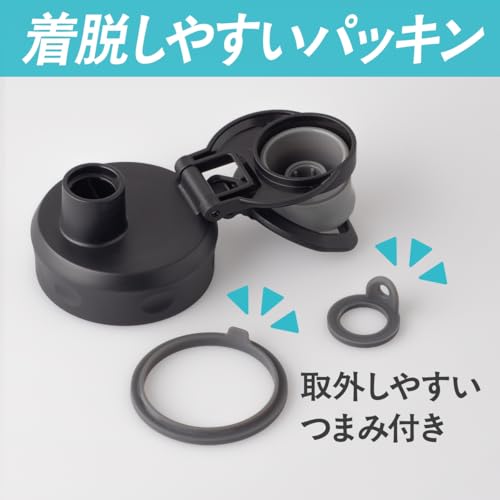 Atlas Activa 1 Liter Water Bottle, Direct Drink, Vacuum Insulated, Cold Storage, Lightweight, Sports Drink Compatible, Large Capacity, Easy to Carry,