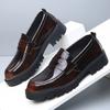 Модные мужские лоферы для бизнеса и отдыха, джентльменский минималистичный стиль, для работы или офиса, модные для вечеринки, для улицы, лакированная кожа