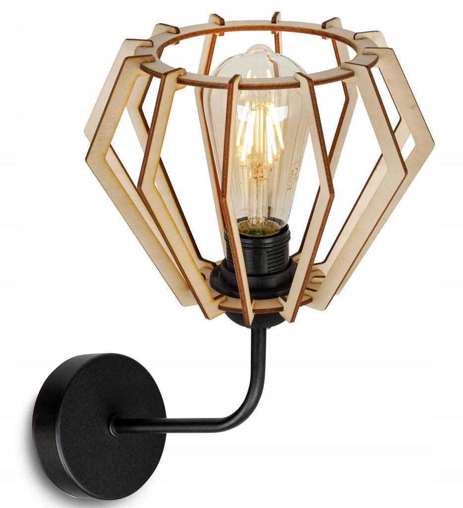 MODERN UNIQUE WOODEN LED WALL LAMP