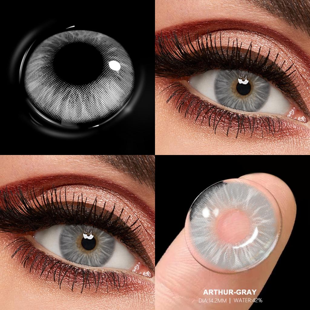 FUNSACHY НОВЫЕ 1 пара зеленых контактных линз для глаз Натуральные цветные линзы Цветные глаза Синие линзы Косметические серые зрачки Ежегодно