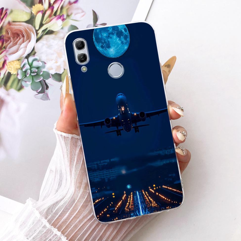 For Honor 10 Lite Case Transparent Cute Cat Fashion Butterfly Funny Painted Casing For Honor 10Lite HRY-LX1 HRY-LX2 Cover