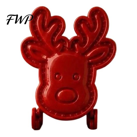 Baking Tools for Christmas Hand Press Pie Mold, Plastic Pastry Dough Cookie Molds Kids Neatly Cut Cutters DIY Holiday Treats Kitchen