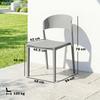 Set of 4 Garden Chairs, Stackable, PP Structure Suitable for All Seasons