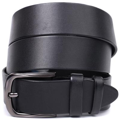 Стильный мужской ремень Vintage Belt 20804 из натуральной кожи 115x3.8 см Черный