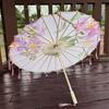 Chinese Style Silk Fabric Tassel Umbrella 70cm Ancient Dance Umbrella Tassel Umbrella  for Women