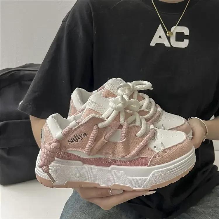 Fashion 2024 Summer Women Chunky Sneakers Design Bread Shoes Platform Comfortable Fashion Sports Shoes for Woman Zapatillas De Mujer