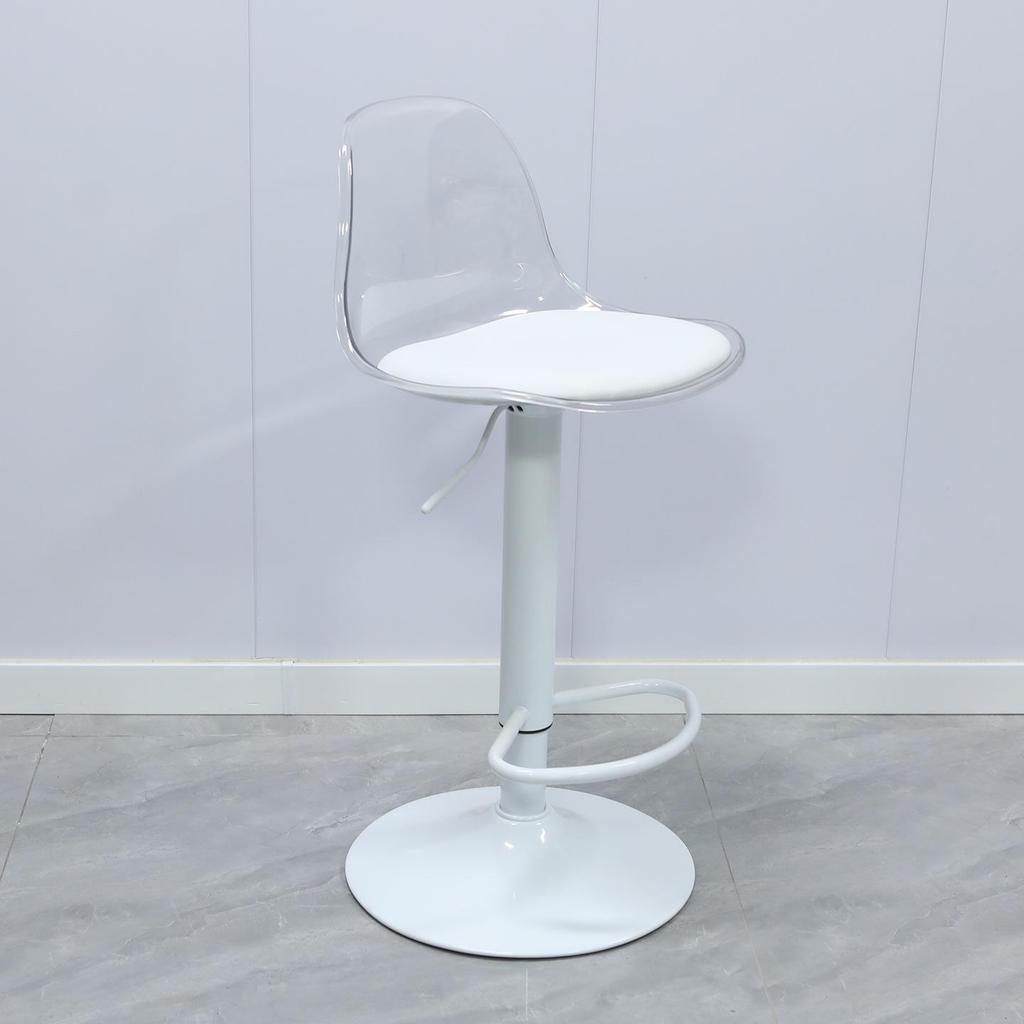 Современный минималистичный ПЭТ прозрачный вращающийся барный стул