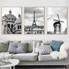 City Ladscape Canvas Poster Black and White Wall Art Prints Pictures for Home Design Vintage Retro Wall Paintings No Frame