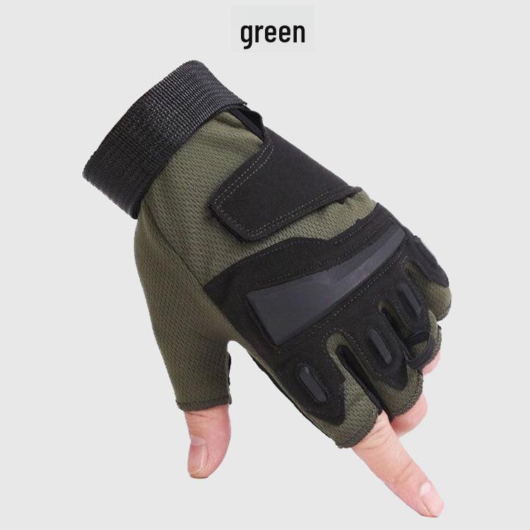 Мужские тактические перчатки без пальцев для фитнеса - дышащие перчатки для велоспорта с полупальцами