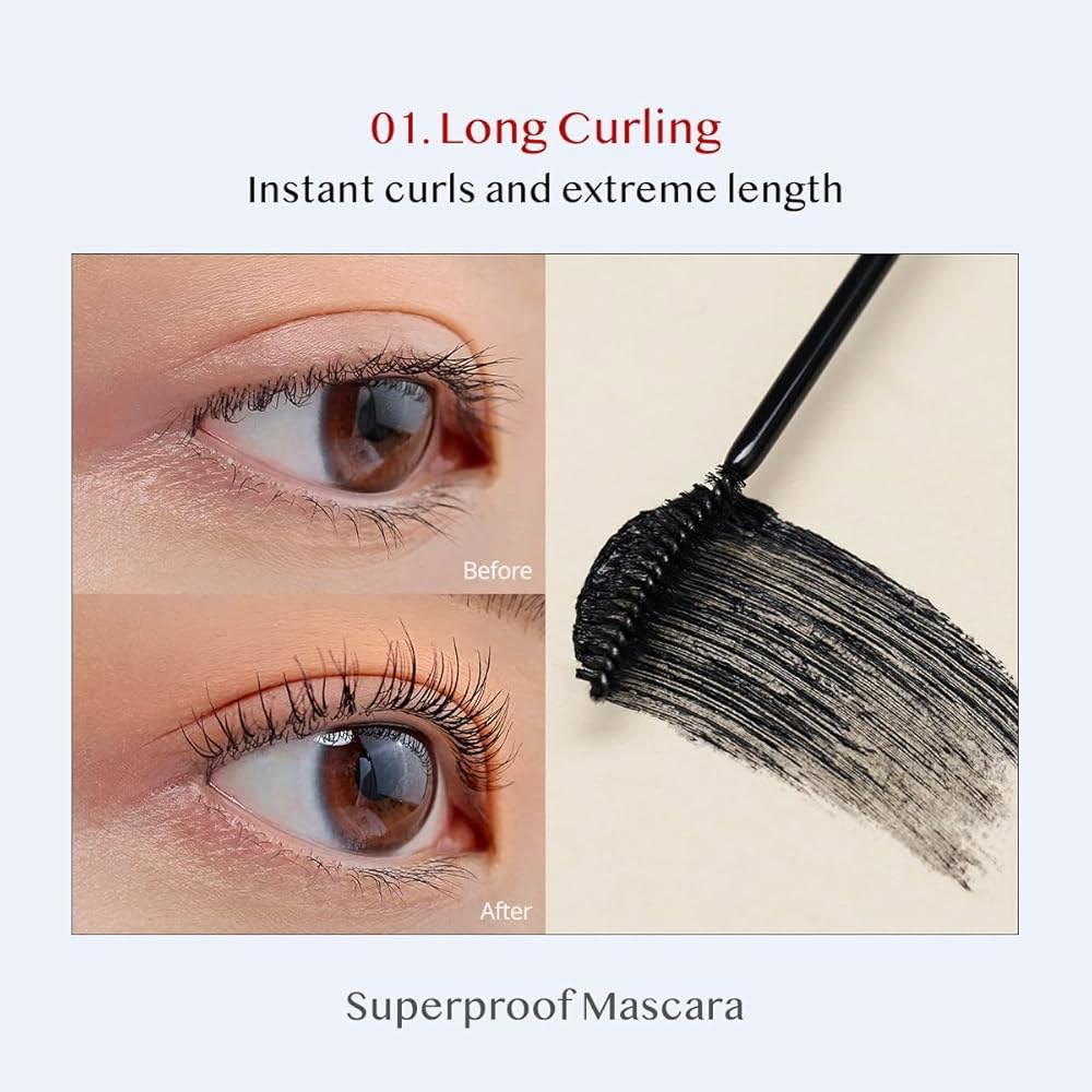 CLIO Kill Lash Superproof Mascara 001 Long Curling (2pcs), Korean
