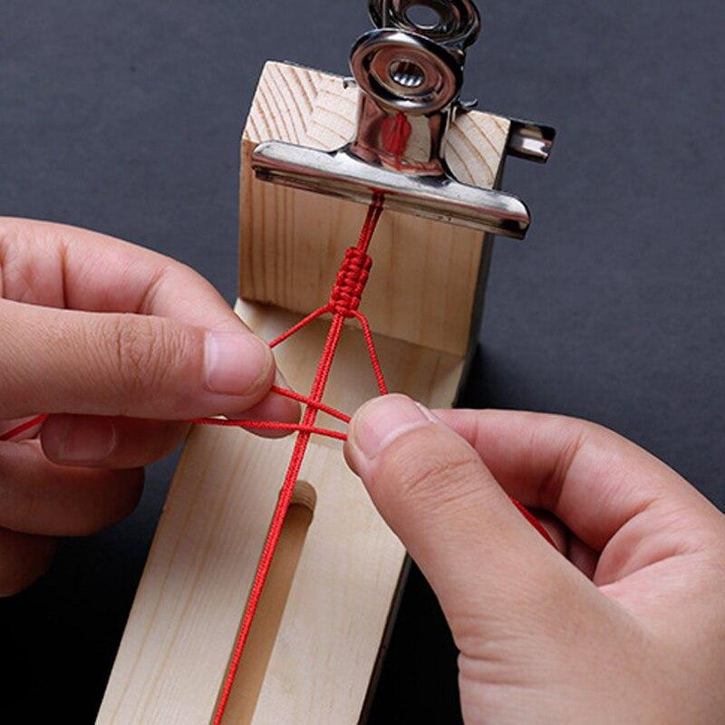 Браслет своими руками из красной веревки, плетеная рамка из цельного дерева, ручная работа, фиксированные инструменты, плетеные веревочные артефакты, фиксированная пластина