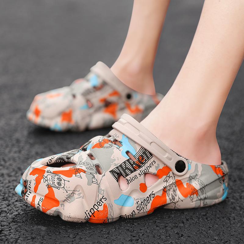 Повседневные мужские сандалии Step On Shit Feeling Bag Head Eva сандалии с толстой подошвой и нескользящей верхней одеждой Ins Tide Beach Hole Shoes