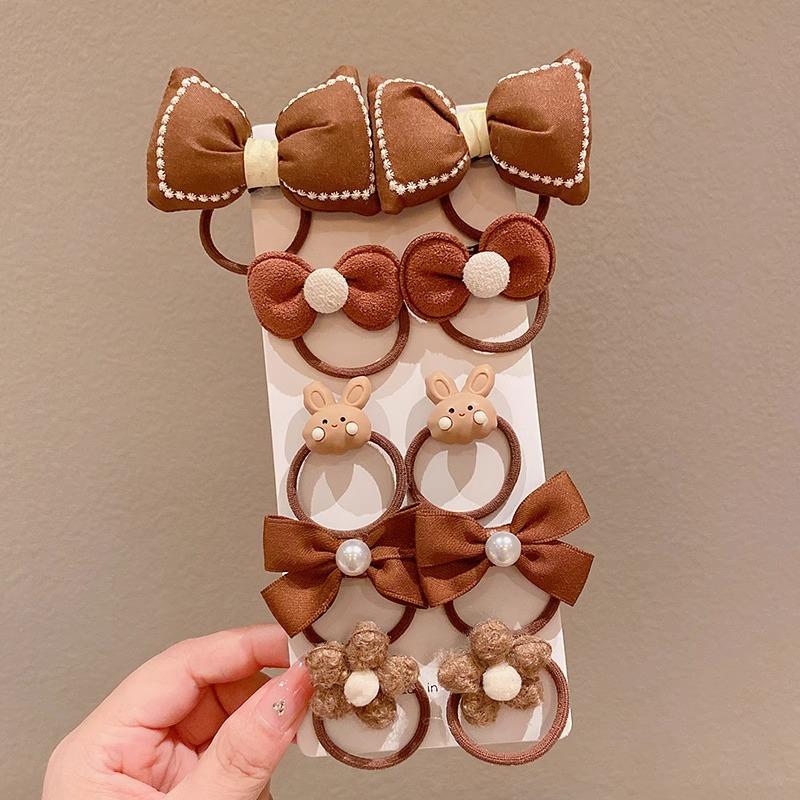 5Pair Cute Hair Band for Girls Sweet Pricess Fashion Hair Rope for Toddler Girl Lovely Elastic Hair Band Baby Headwear