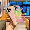 Wireless Charge for iPhone 15 14 13 12 11 Pro Max Plus Case Magnetic for Magsafe Crystal Gradual Color Clear Soft Cover Shell