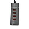 Умное 4-портовое USB-зарядное устройство: Сетевой фильтр 5В 2,4А для устройств Apple и Xiaomi