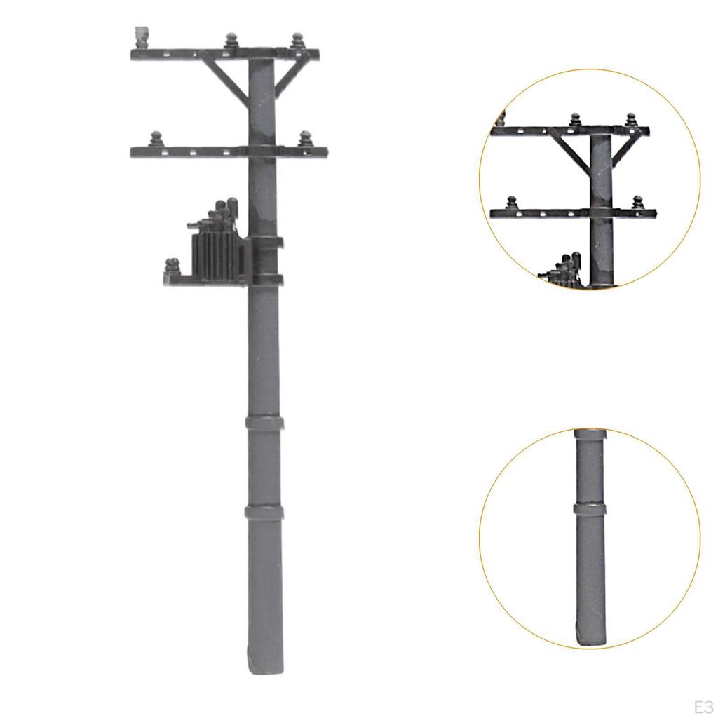 1/64 Sacle Telephone Pole Model Realistic Ornament Gifts Railroad Railway Accessories Table