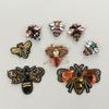 Apparel Sewing & Fabric Rhinestone Bee Badge Crystal Applique Sequin Patches Sew On Patch