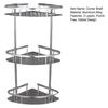 Wall Mount Corner Shelf 3 Layers Triangle Punch Free Hollow Drain Bathroom Shower Shampoo Storage Rack Holder Organizer Bathroom Supplies