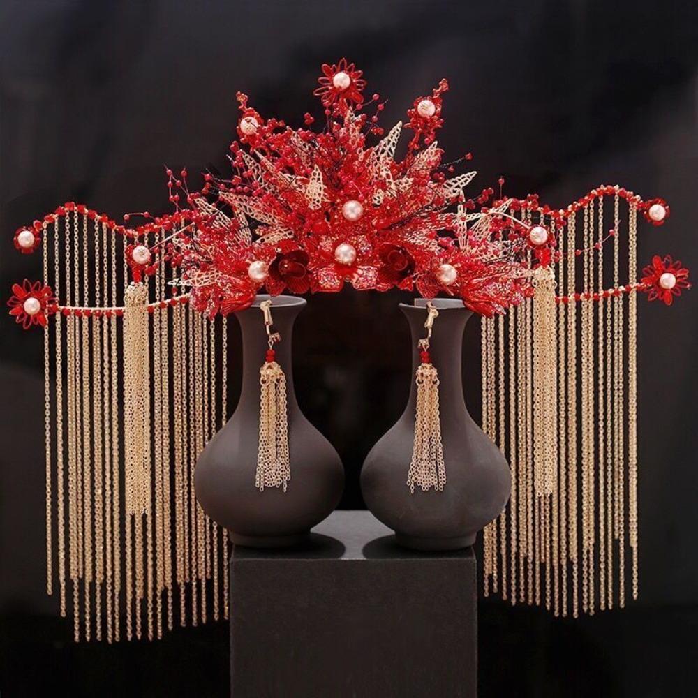 Сверкающее свадебное украшение для головы с клипсой для уха Корона Феникса Модная корона Заколка для волос Аксессуары для волос