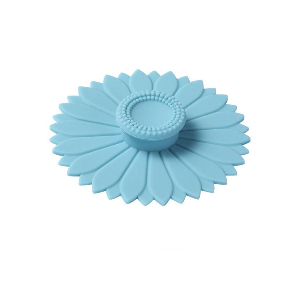 Sealed Sunflower Silicone Cup Lid Seamless Coffee Mug Lids Drinkware Cup Cover Glass
