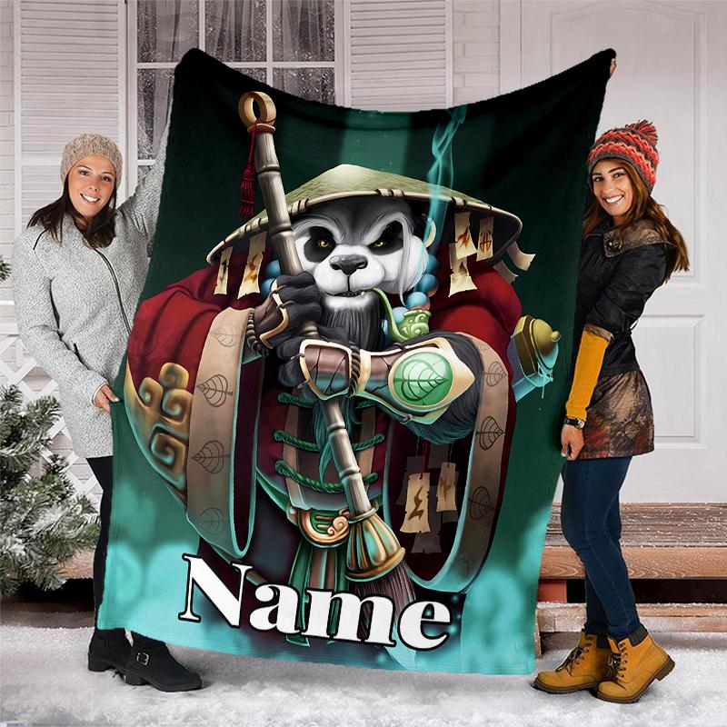 Personalized Custom Name Blanket - World of Warcraft Print Design,Blanket for Sofa,Bed,Travel,Camping - Soft and Warm, Great Gift