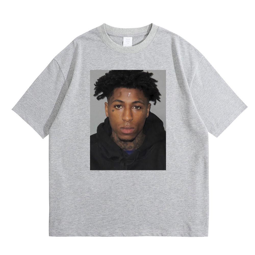 Футболка с фотографией рэпера Youngboy Never Broke Again, мужская и женская, хип-хоп, винтажная, из чистого хлопка, мужская футболка оверсайз