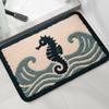 1 Маленькая раковина с узором морского конька, Маленький коврик, Современный коврик для украшения дома, Мягкий и удобный, Машинная стирка