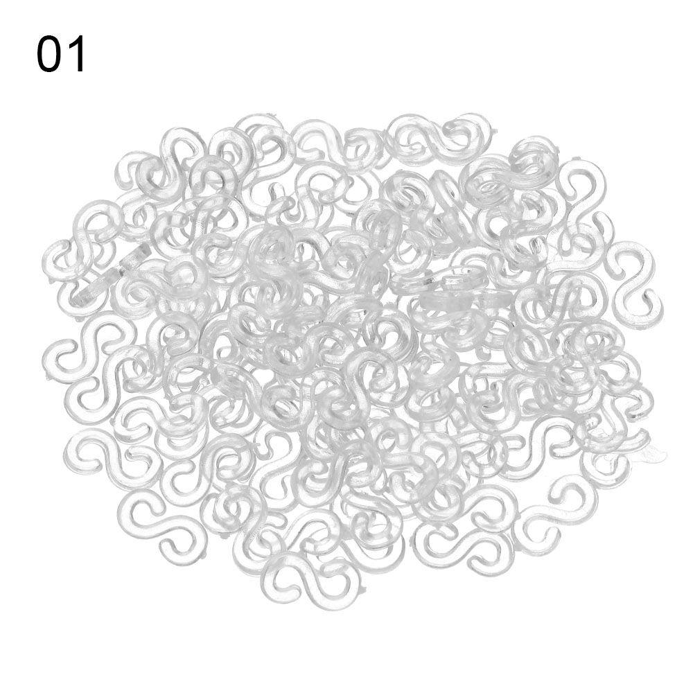 Bracelet Charms Necklace Clasp S Clips DIY Loom Bands Kit Jewelry Connectors Rubber Band Clips