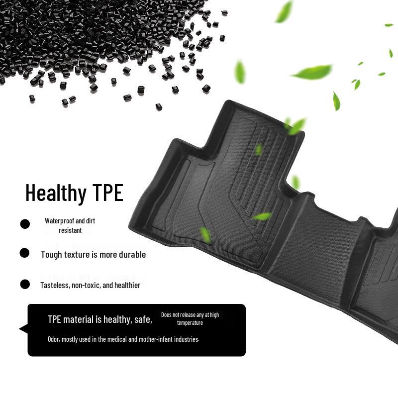 Коврики TPE для пола и багажника Toyota Harrier с правым рулем (2020-2024 гг.) - Водонепроницаемая, износостойкая накладка на спинку