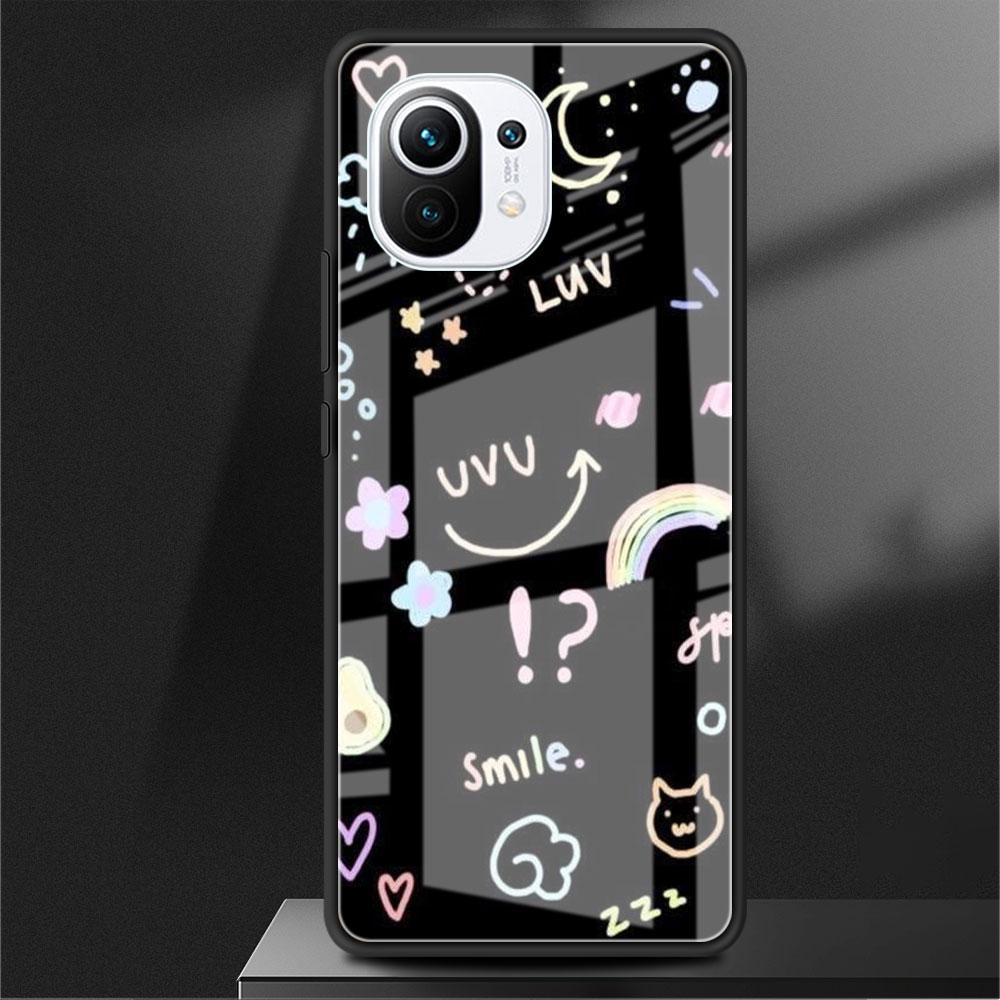 Moon Astronaut Glass Case For Xiaomi Poco X3 NFC 11 Lite 11T F3 M3 For Redmi Note 11 10 9 8 Pro 10S 9S 9A 9C Phone Cover