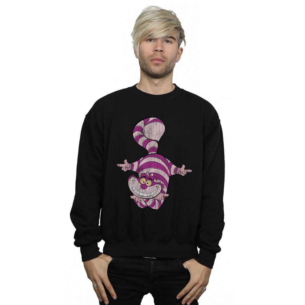 Disney Мужская перевернутая толстовка с изображением Чеширского кота «Алиса в стране чудес»