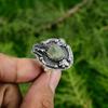 Sterling Silver Natural Prehnite Rough Birthday Solitaire Ring Jewelry Size Yes
